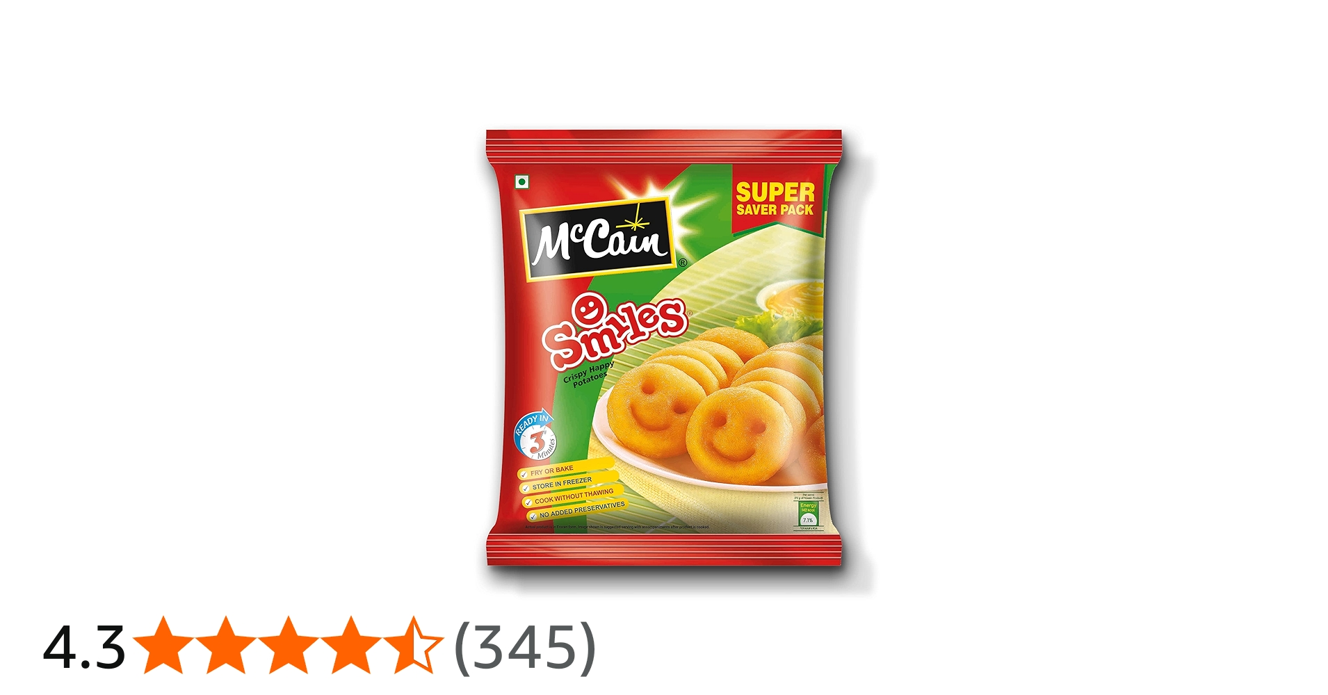 MCCAIN SMILES 10X1.25=12.50KG MCCA43